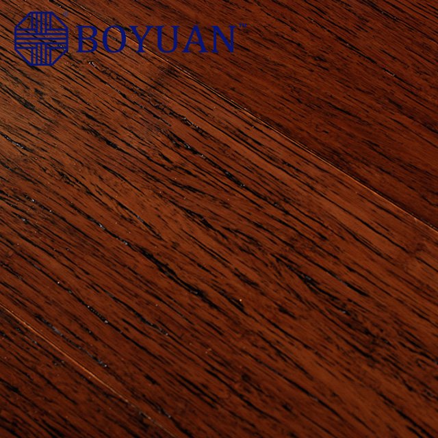 Wire brushed strand woven bamboo flooring